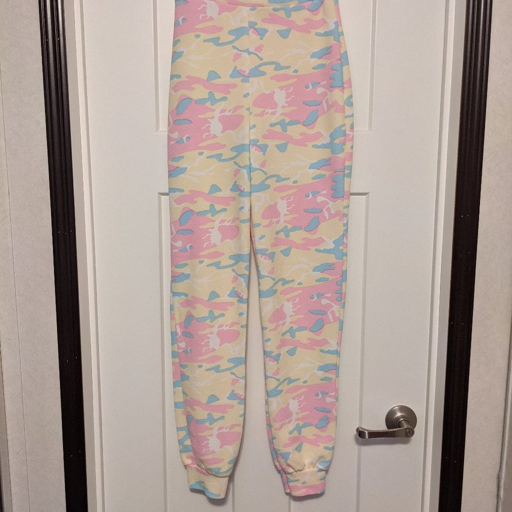 Pastel camouflage pants